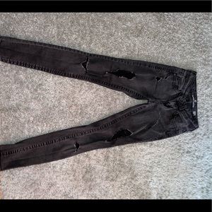 Black ripped jeans
